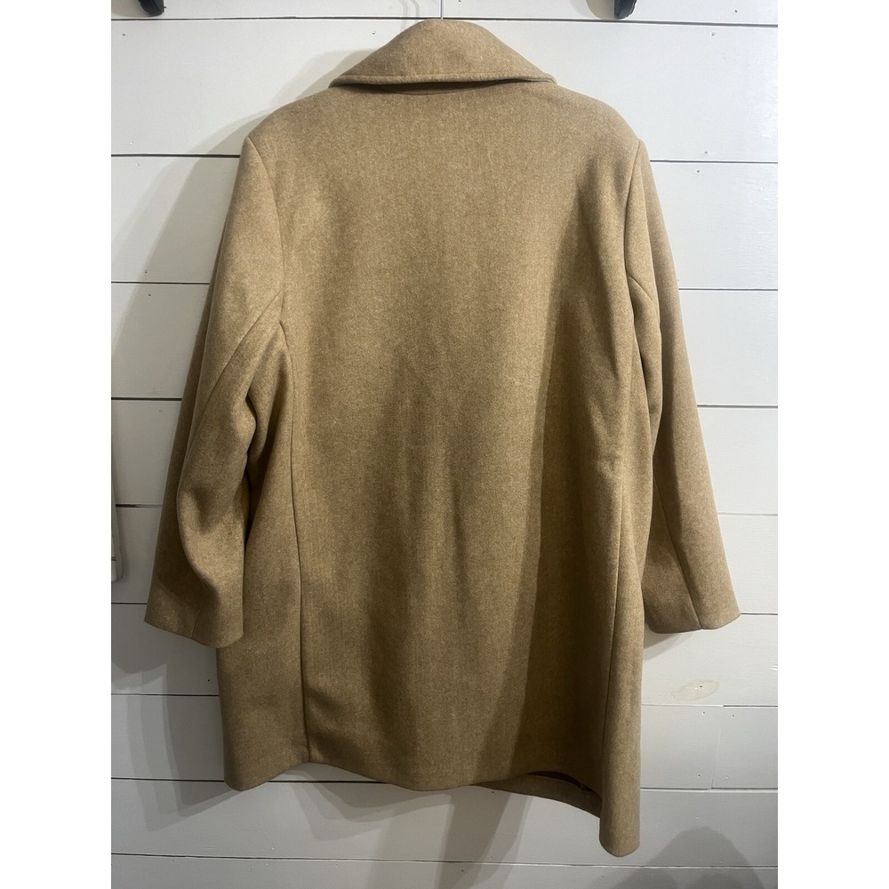 Old Navy Oversized‎ Soft Brushed, Button-Front Coat Size X-Large Tan Beige - Picture 4 of 5